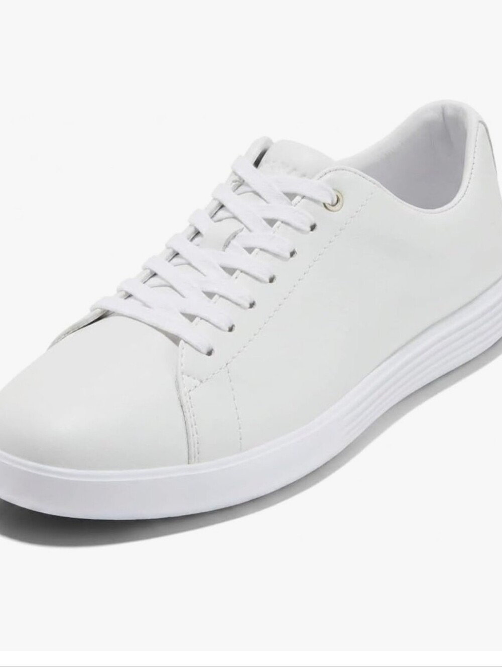 Cole Haan White Grand Crosscourt Leather Sneakers